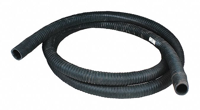 Vacuum Hose: 2 in Hose Dia, 20 ft Hose Lg, Neoprene, Black