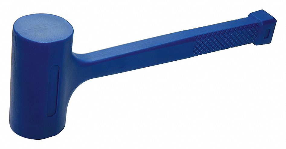 DEAD BLOW HAMMER, STEEL HANDLE, 8 OZ HEAD WT, 1¾ IN HAMMER FACE DIA, 11 IN OVERALL L, PVC