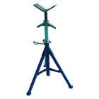 PIPE STAND, ROLLER HEAD, 2500 LB, ⅛ TO 12 IN DIA, 32 TO 55 IN H, 22 IN SPREAD, ADJUSTABLE