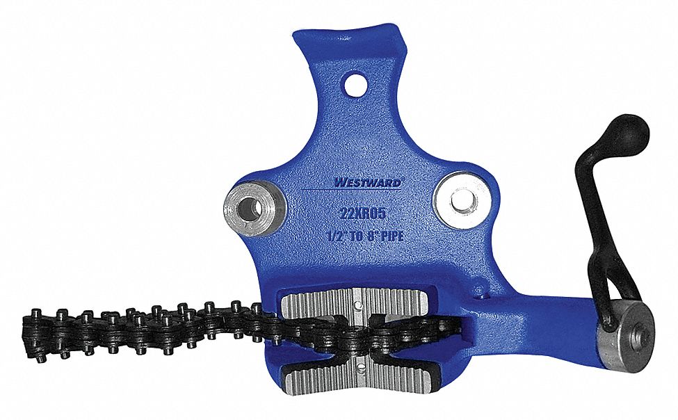 BENCH CHAIN VISE,TOP SCREW,1/2-8 CP