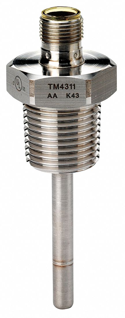 Temperature Sensor,  10 to 30V DC, Plug-In