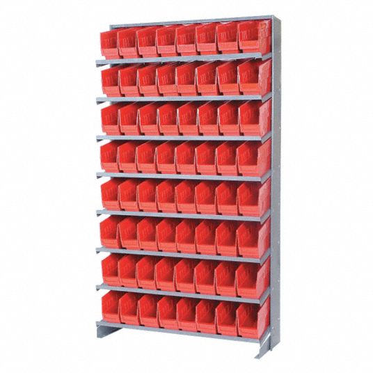 Quantum Storage Systems QPRHA-201BL Pick Rack, 12Dx36Wx26-1/2H, 24 Bins, Blue