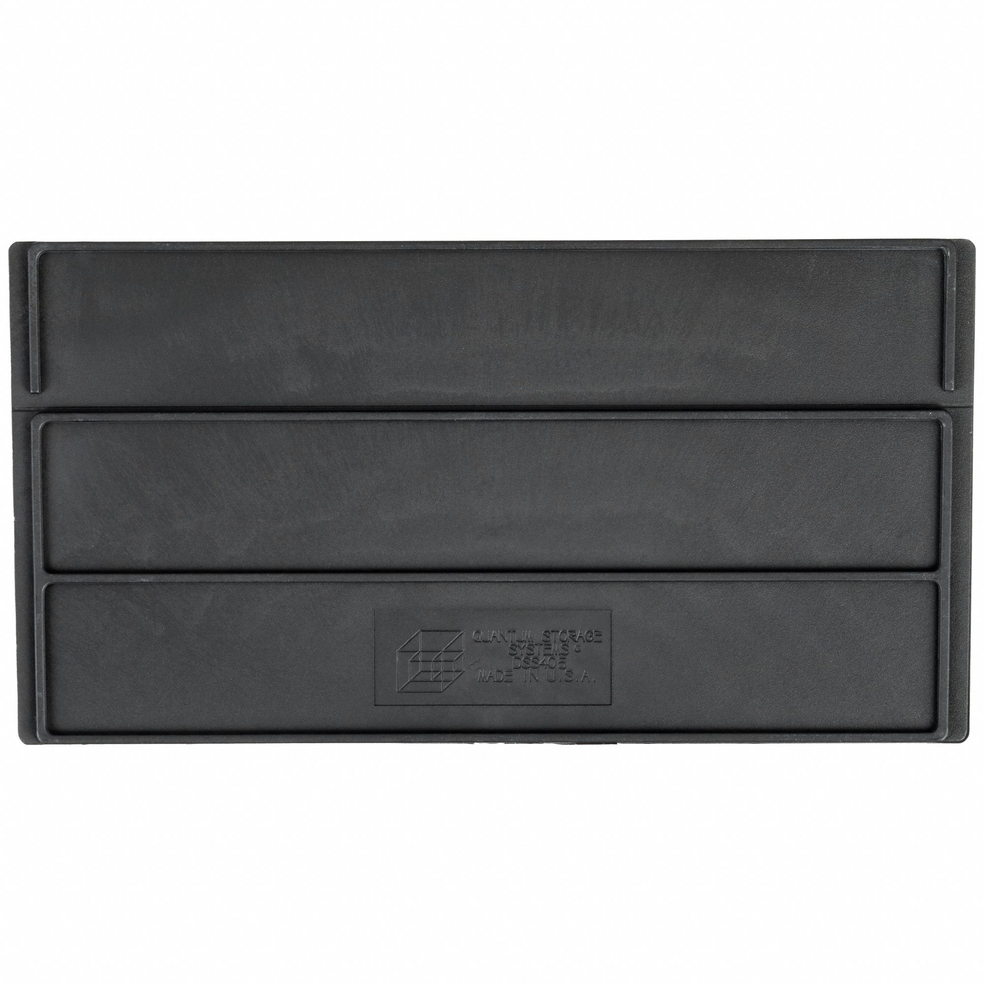 Bin Divider: 10 in x 5 1/4 in, Not Electrostatic Discharge Conductive, Black