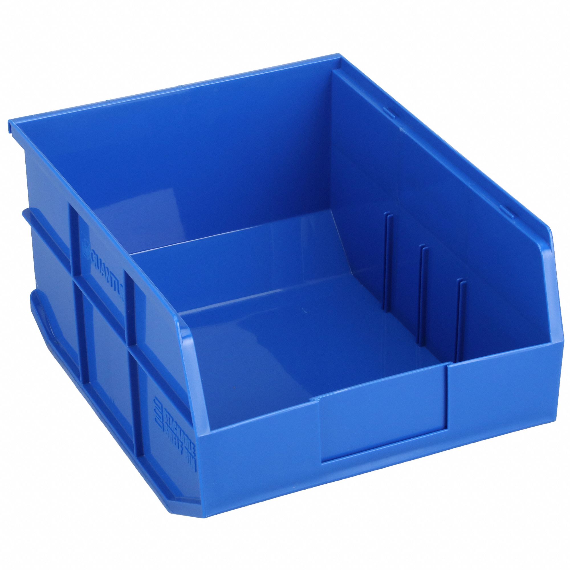 Shelf Bin: 14 in Overall Lg, 11 in x 7 in, Blue, Not Nesting Capable