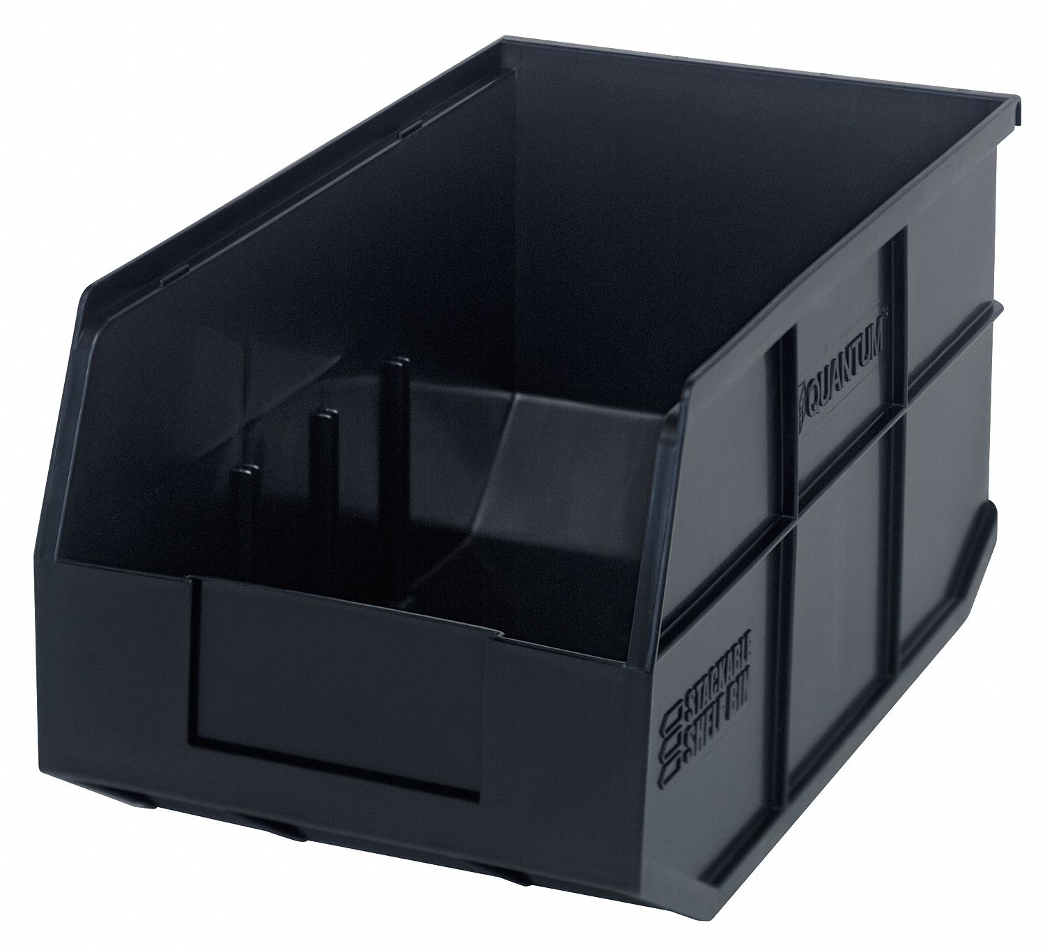 QUANTUM STORAGE SYSTEMS, 14 in Overall Lg, 8 1/4 in x 7 in, Shelf Bin 24K221SSB443BK Grainger