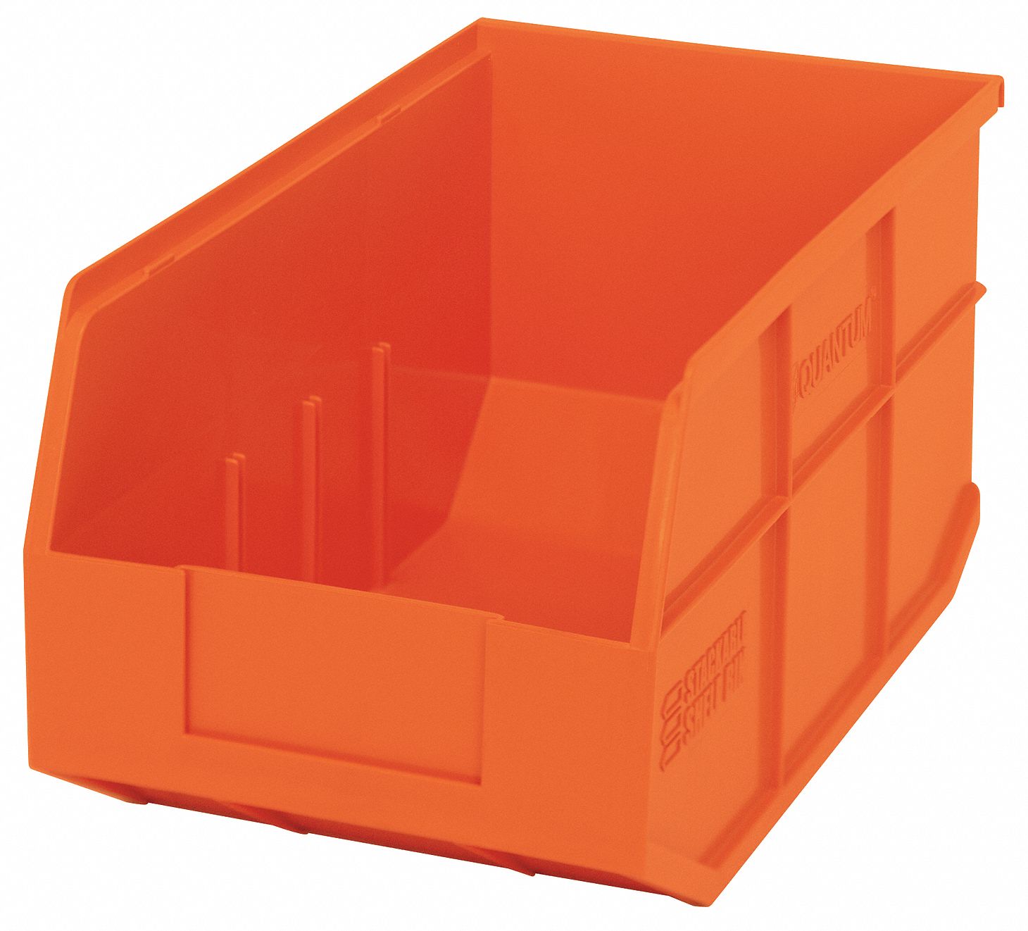 QUANTUM STORAGE SYSTEMS Shelf Bin, Orange, 7 inH x 14 inL x 8 1/4 inW