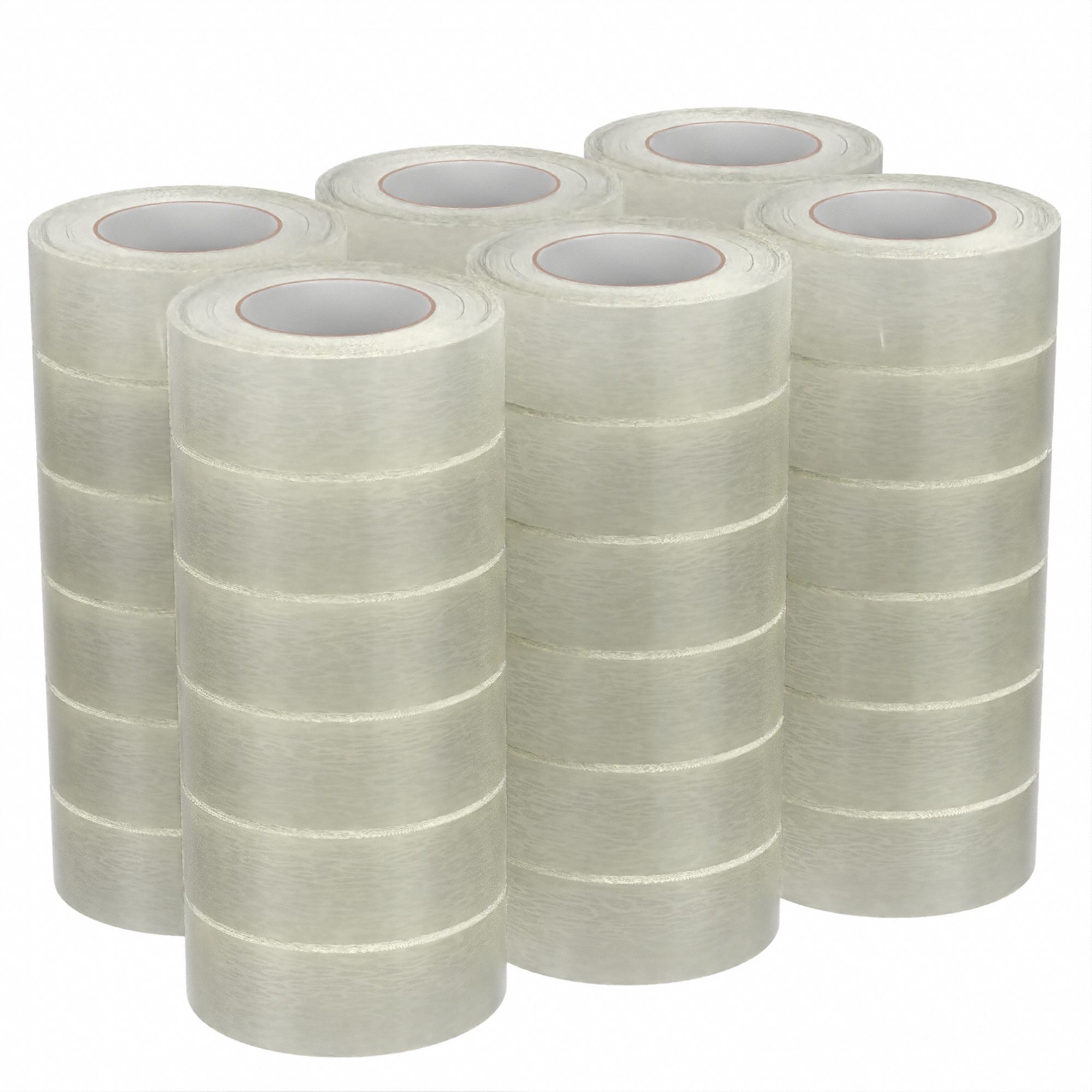 CARTON SEALING TAPE, 1.8 MIL THICK, 2 IN X 55 YD, 48 MM X 50 M, LIGHT DUTY, CLEAR, 36 PK