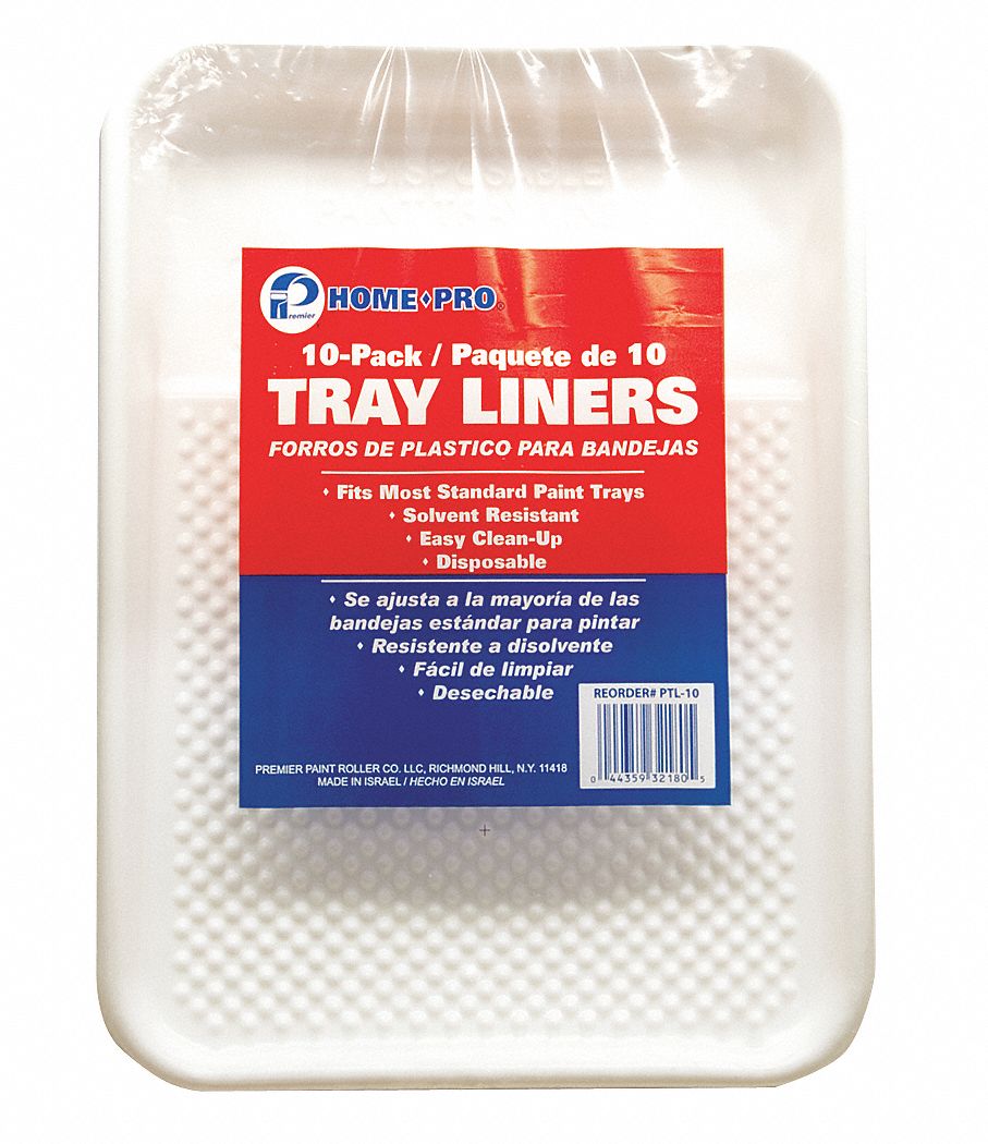 Premier Paint Tray Liner, 2 qt, Plastic, PK10 - PTL-10