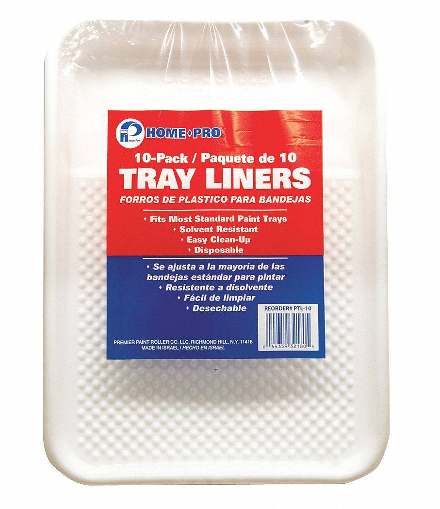 PAINT TRAY LINER,1 QT,PLASTIC,PK 10