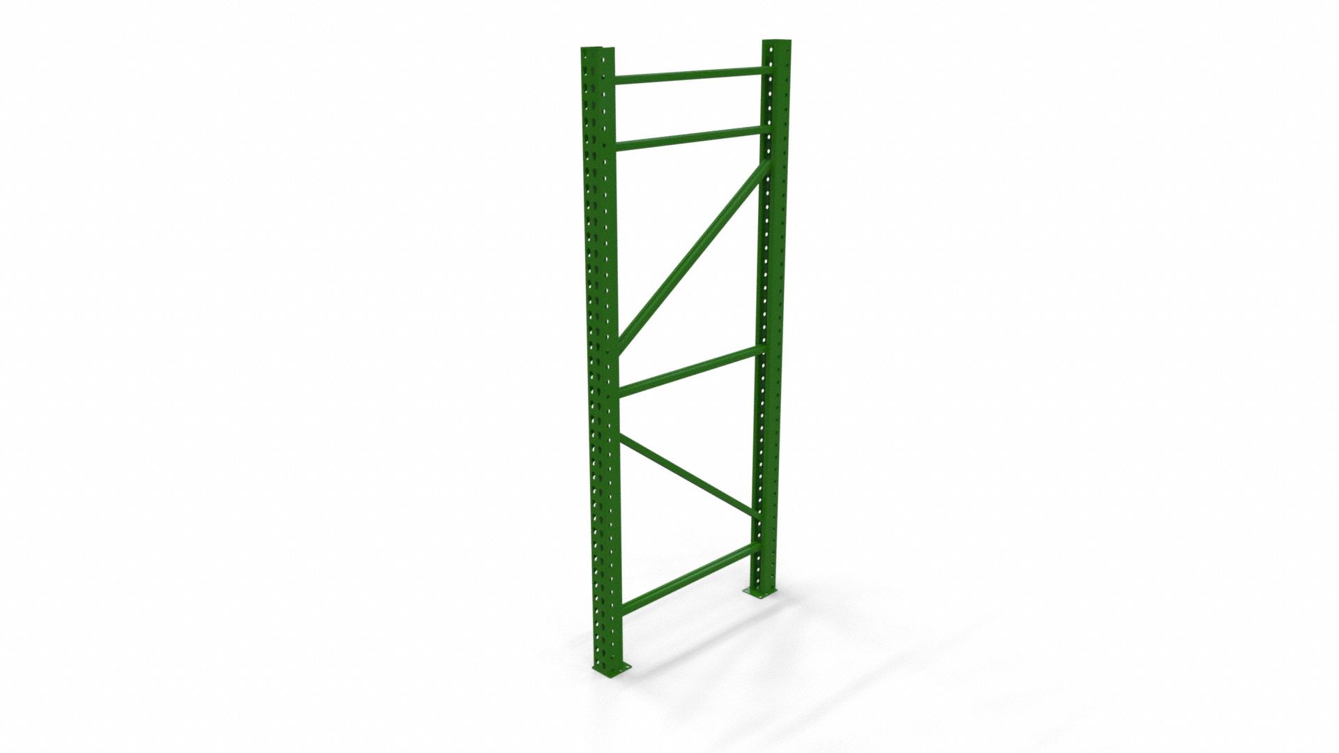 Upright Frame: Teardrop, 12 ft Overall Ht, 42 in, Green, Steel