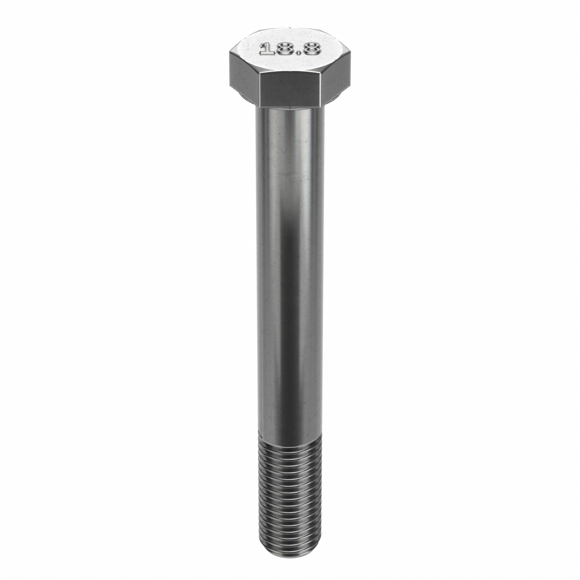 Hex Head Cap Screw: Stainless Steel, A2, Plain, 1 1/4"-7, Coarse, 8 in lg, Globally Sourced, Inch