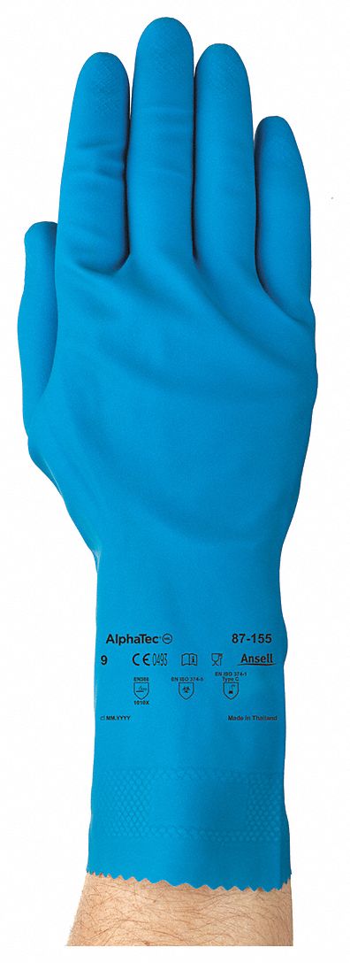 G6024 Chemical Resistant Glove Latex 7 Blue PR