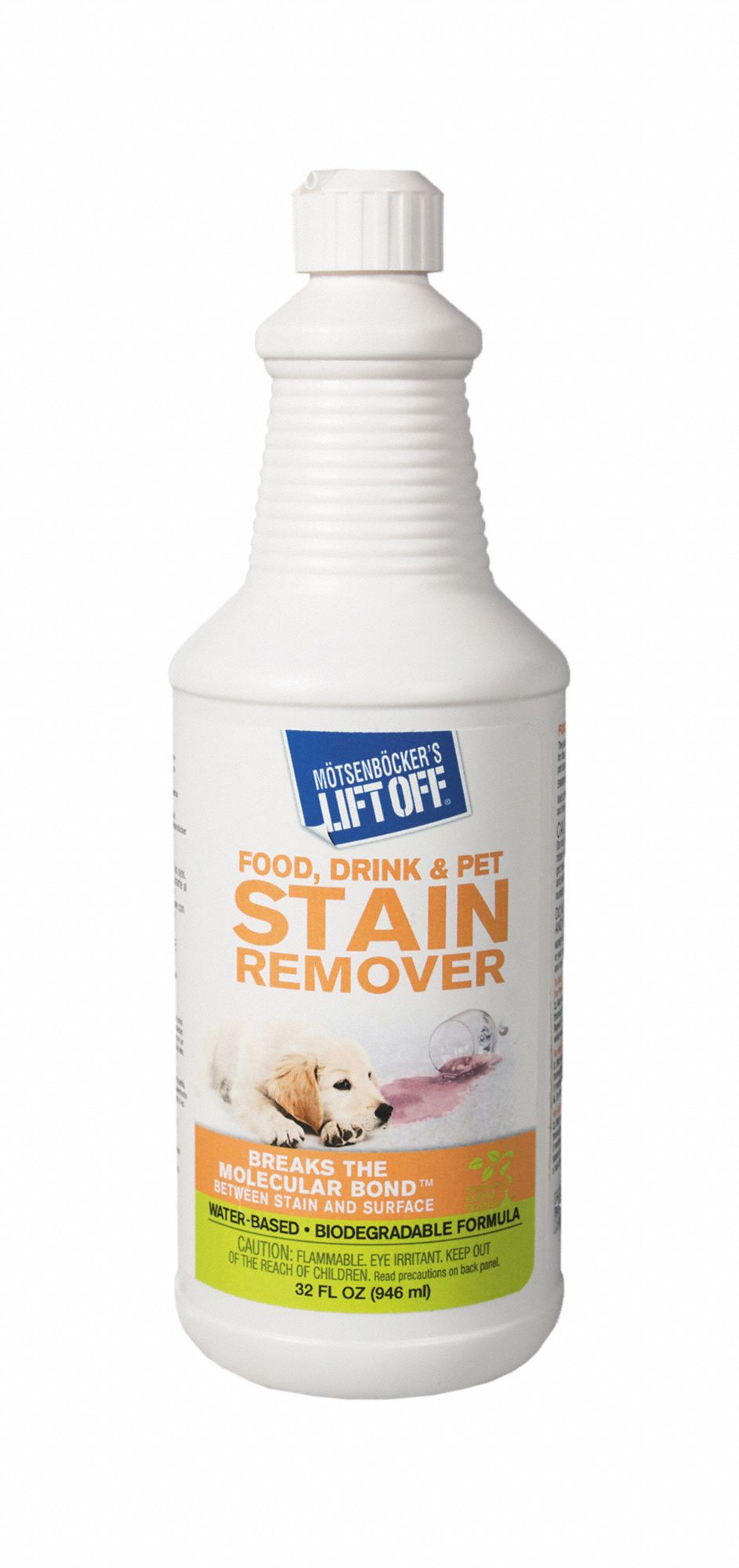 Spot and Stain Remover: Bottle, 32 oz, Liquid, Unscented, 6 PK