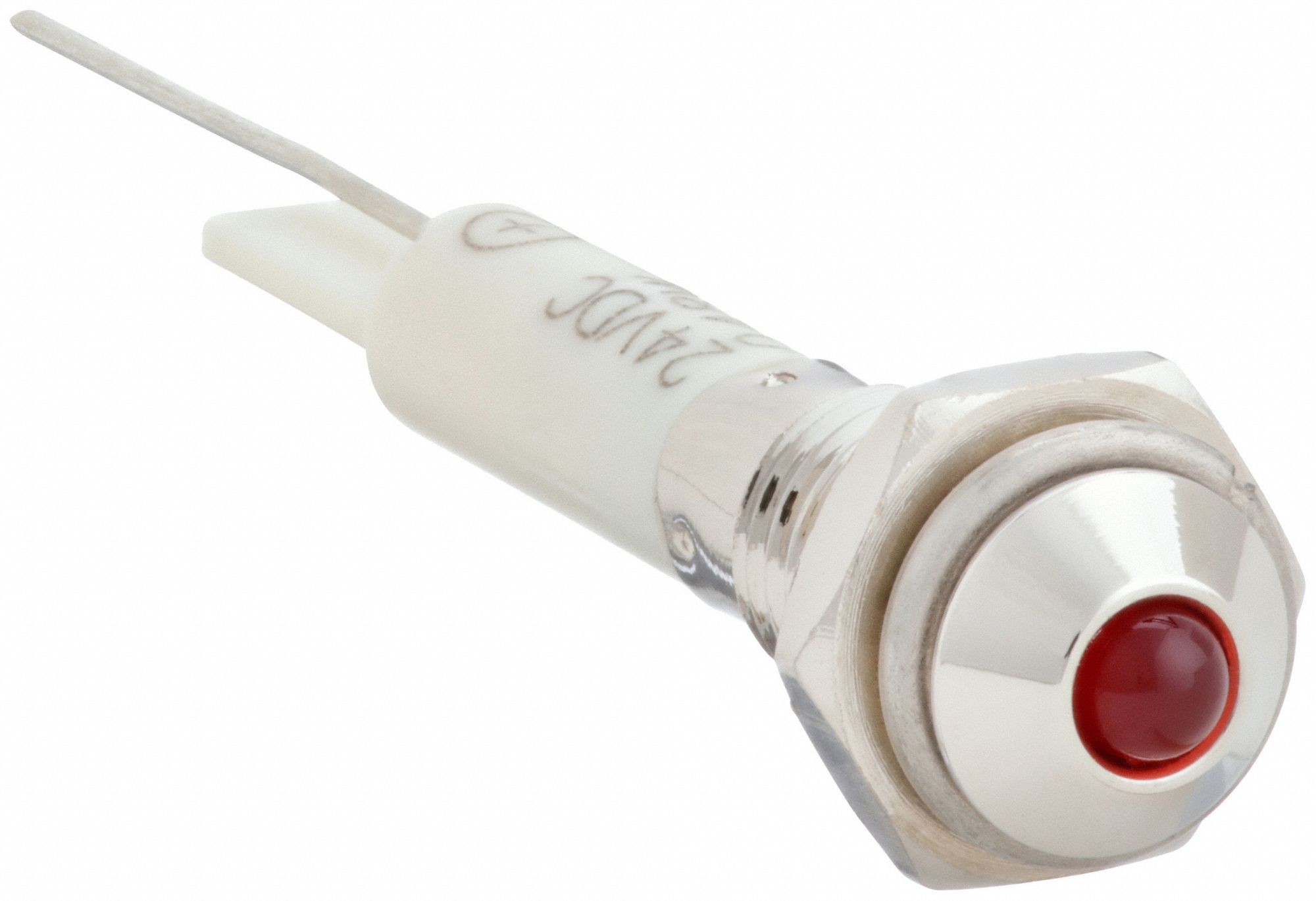 Raised Panel Light: 6 mm Panel Mounting Hole Dia, LED, Red, Raised Head, M06