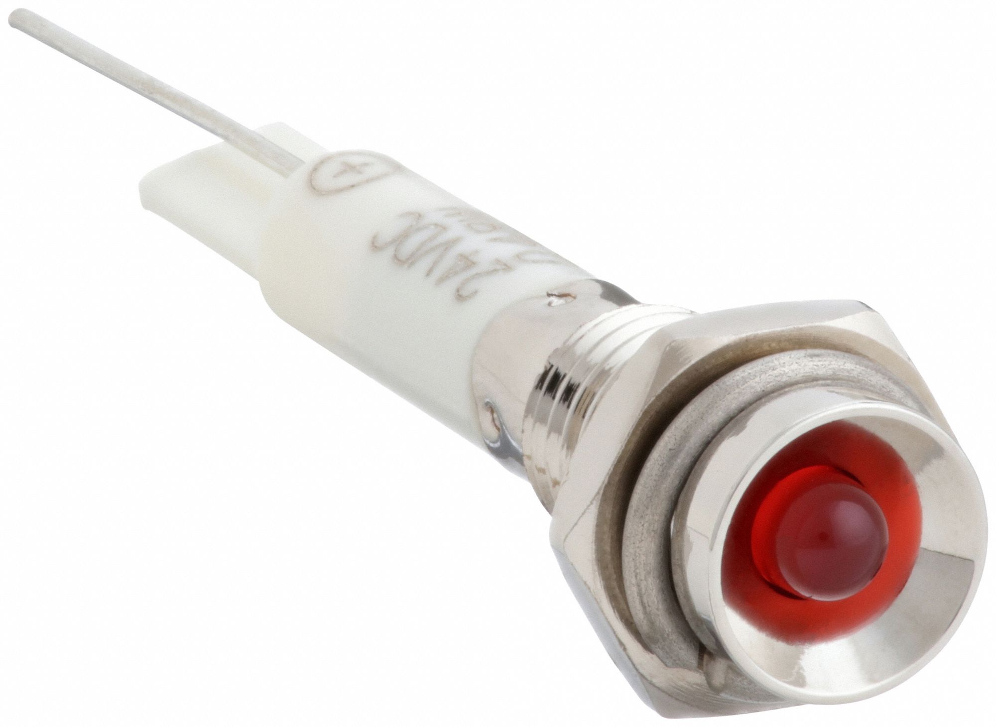 Protruding Panel Light: 6 mm Panel Mounting Hole Dia, LED, Red, Protruding Head, M06