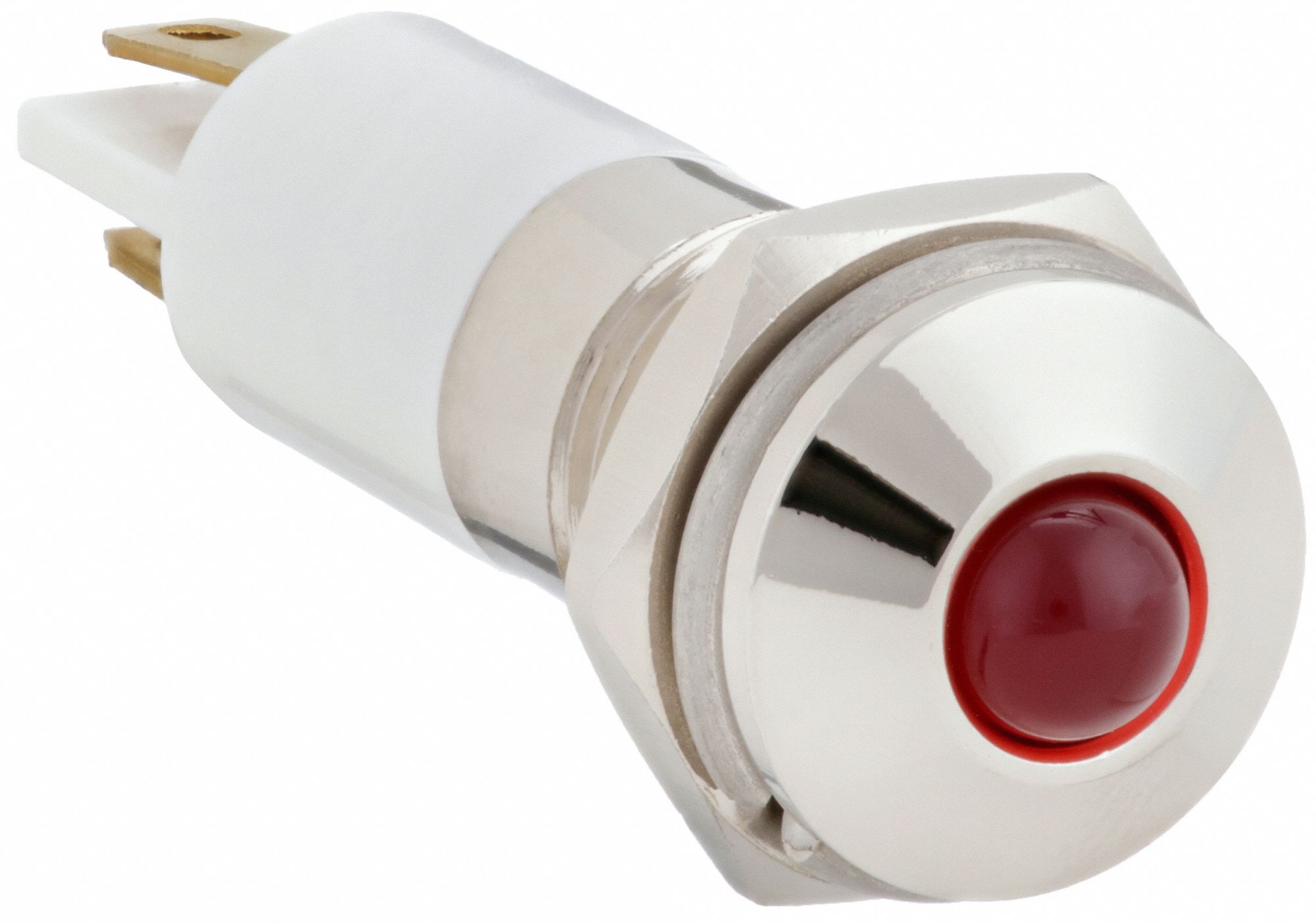 Raised Panel Light: 10 mm Panel Mounting Hole Dia, LED, Red, Raised Head, M10