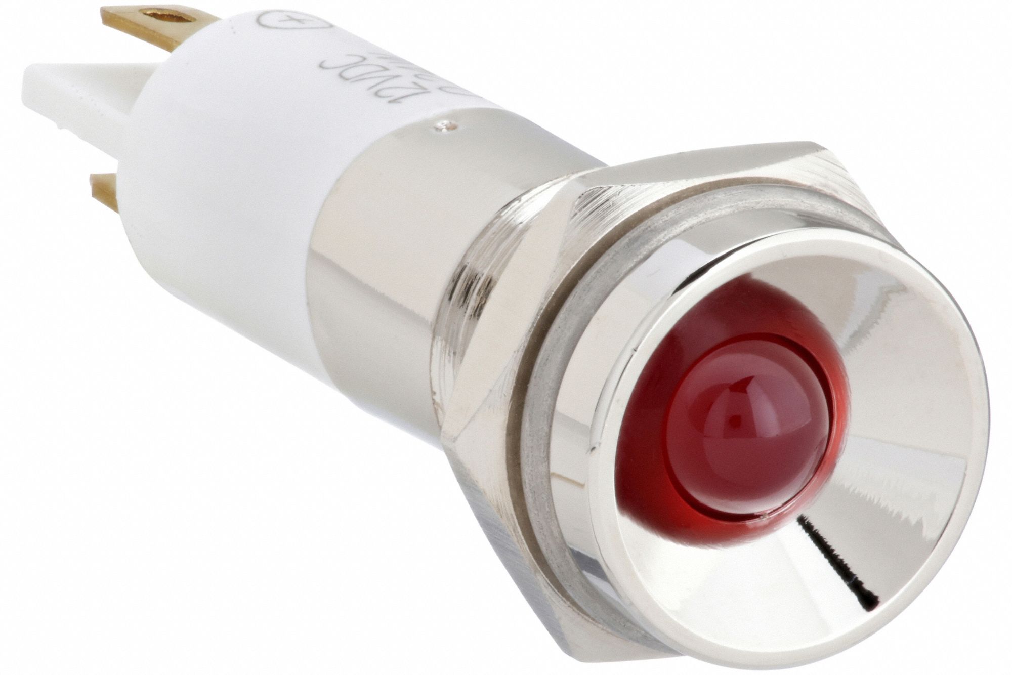 Protruding Panel Light: 10 mm Panel Mounting Hole Dia, LED, Red, Protruding Head