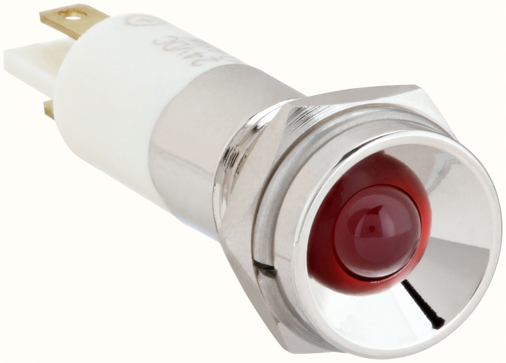 Protruding Panel Light: 10 mm Panel Mounting Hole Dia, LED, Red, Protruding Head