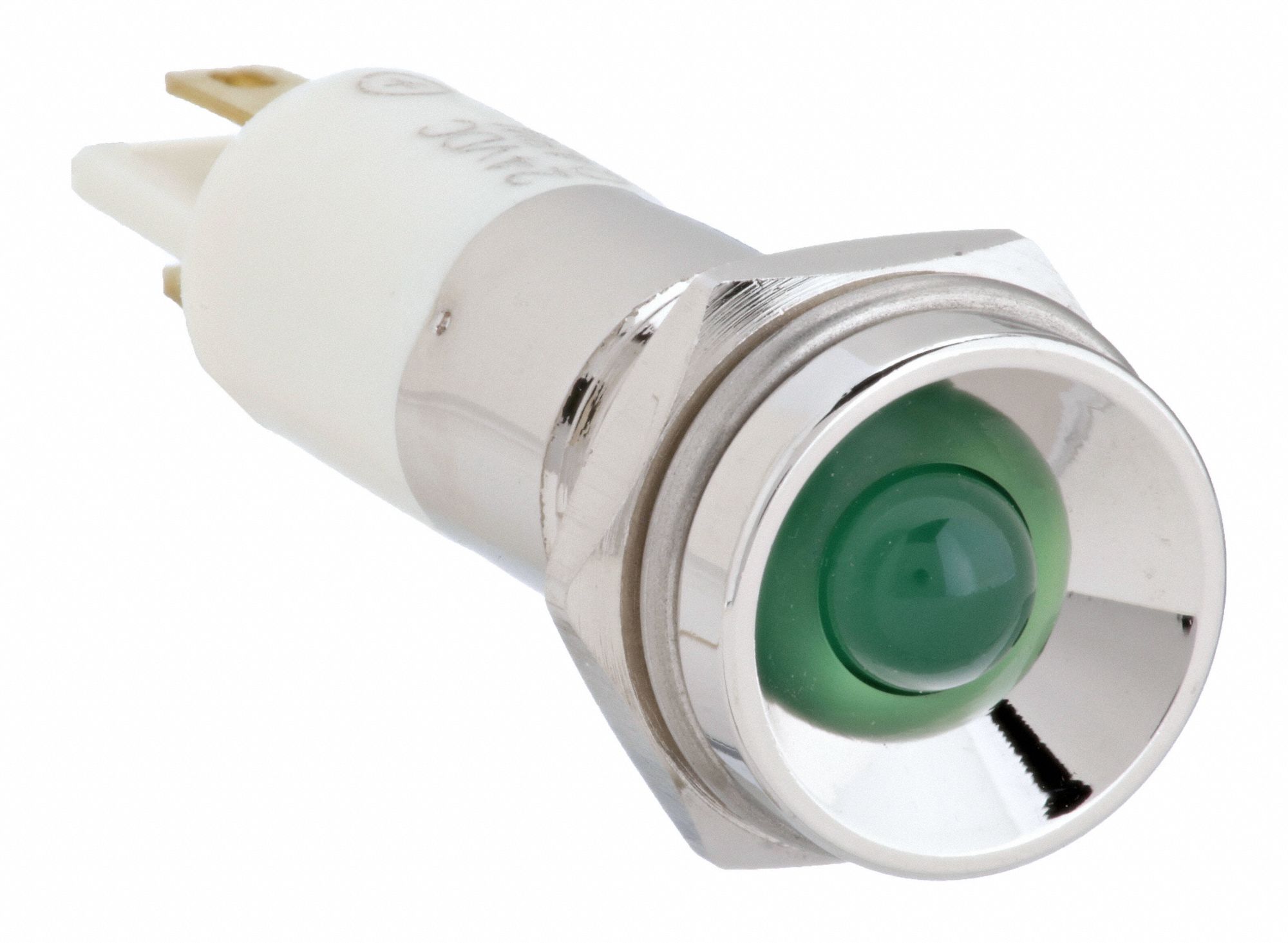 Protruding Panel Light: 10 mm Panel Mounting Hole Dia, LED, Green, Protruding Head