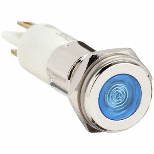 Blue, Male .110 Connector, Flat Indicator Light - 24M096|24M096 - Grainger