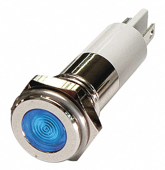 24M096 - Flat Indicator Light Blue 12VDC