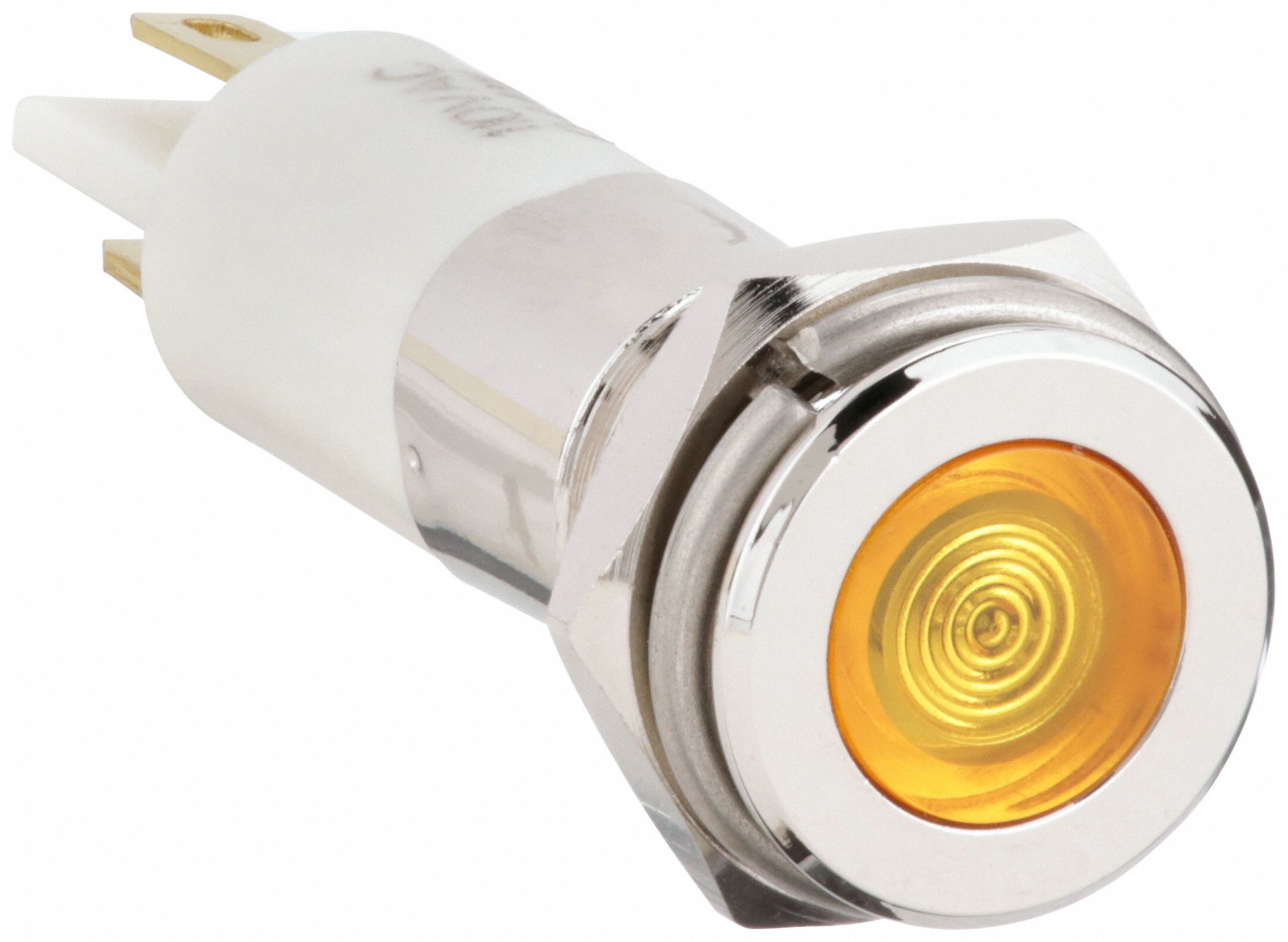 APPROVED VENDOR FLAT INDICATOR LIGHT,YELLOW,110VAC Panel Indicator