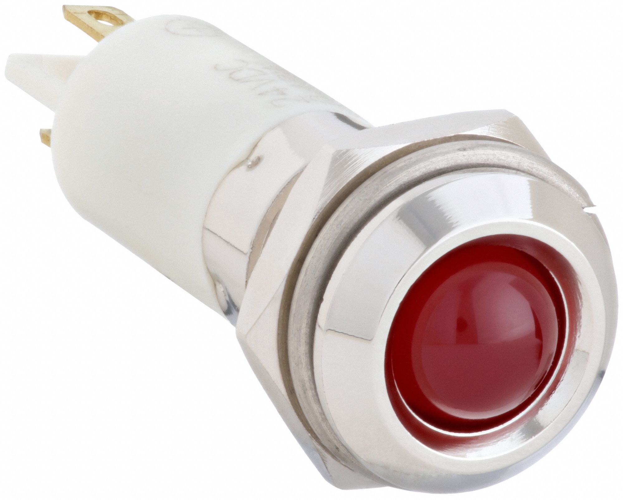 Raised Panel Light: 12 mm Panel Mounting Hole Dia, LED, Red, Raised Head, M12