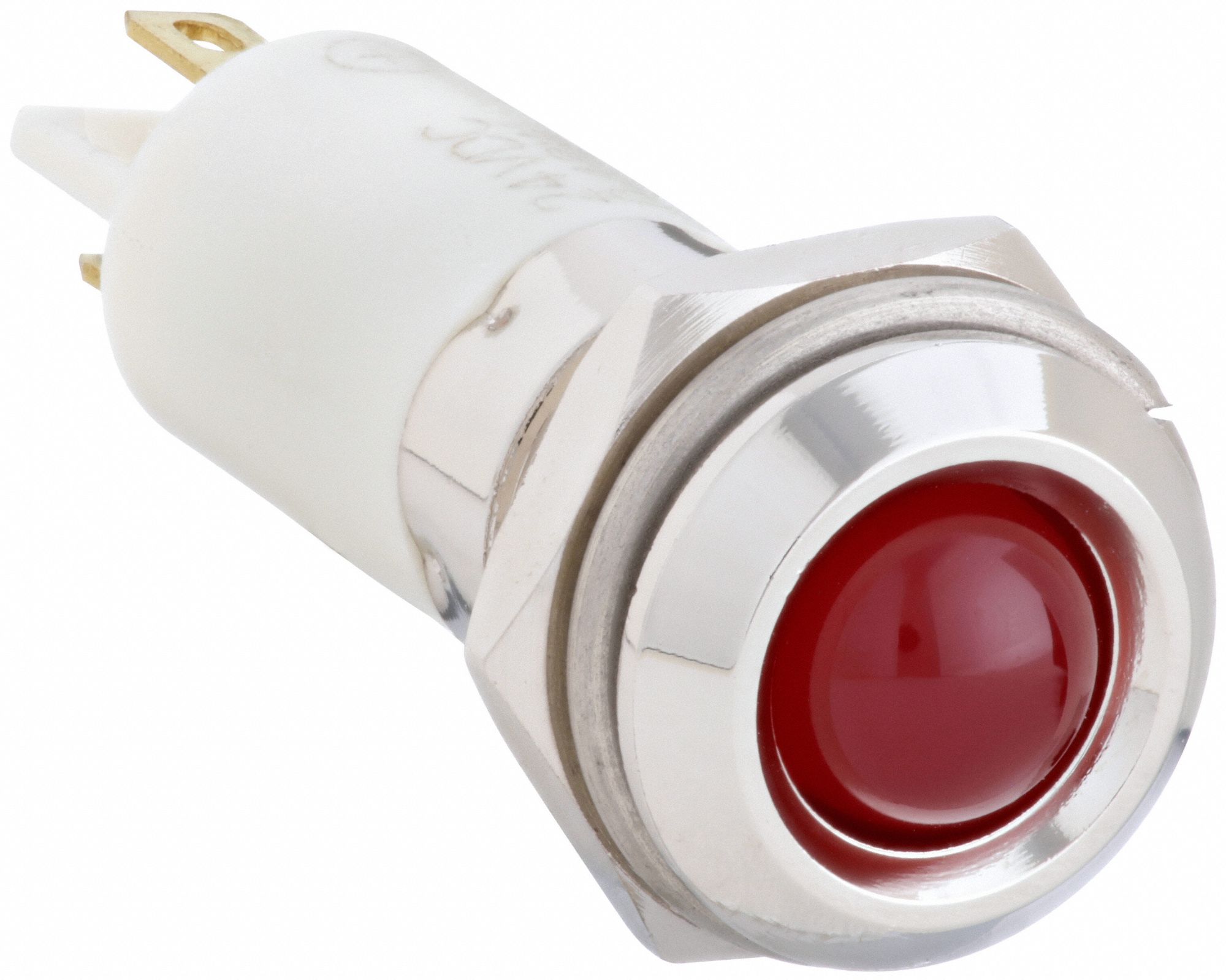 Raised Panel Light: 12 mm Panel Mounting Hole Dia, LED, Red, Raised Head, M12