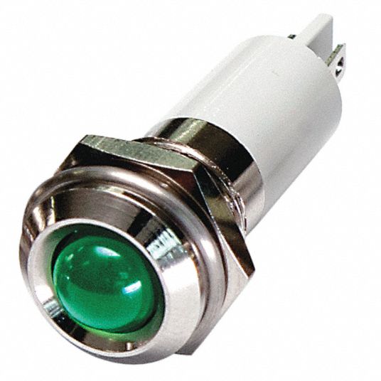 GRAINGER APPROVED Round Indicator Light, LED Lamp Type, 110V AC Voltage ...