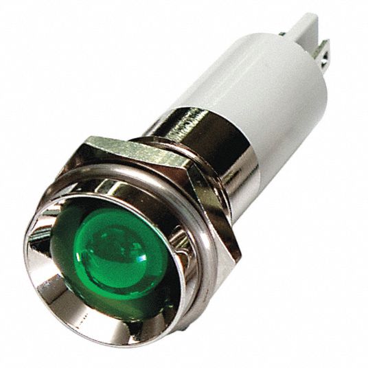 GRAINGER APPROVED Protruding Indicator Light, LED Lamp Type, 24V DC ...