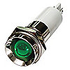 Luz Indicadora Saliente, Tipo LED, Voltaje 120VCA, Diámetro del Montaje de 12mm, Color Verde