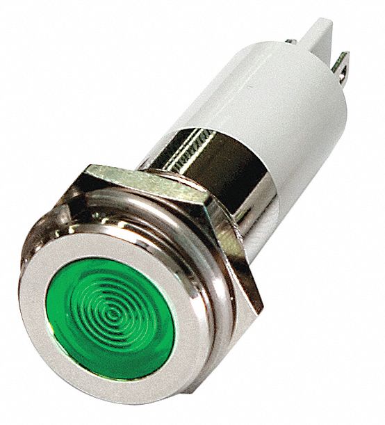 GRAINGER APPROVED Flat Indicator Light, LED Lamp Type, 12V DC Voltage ...