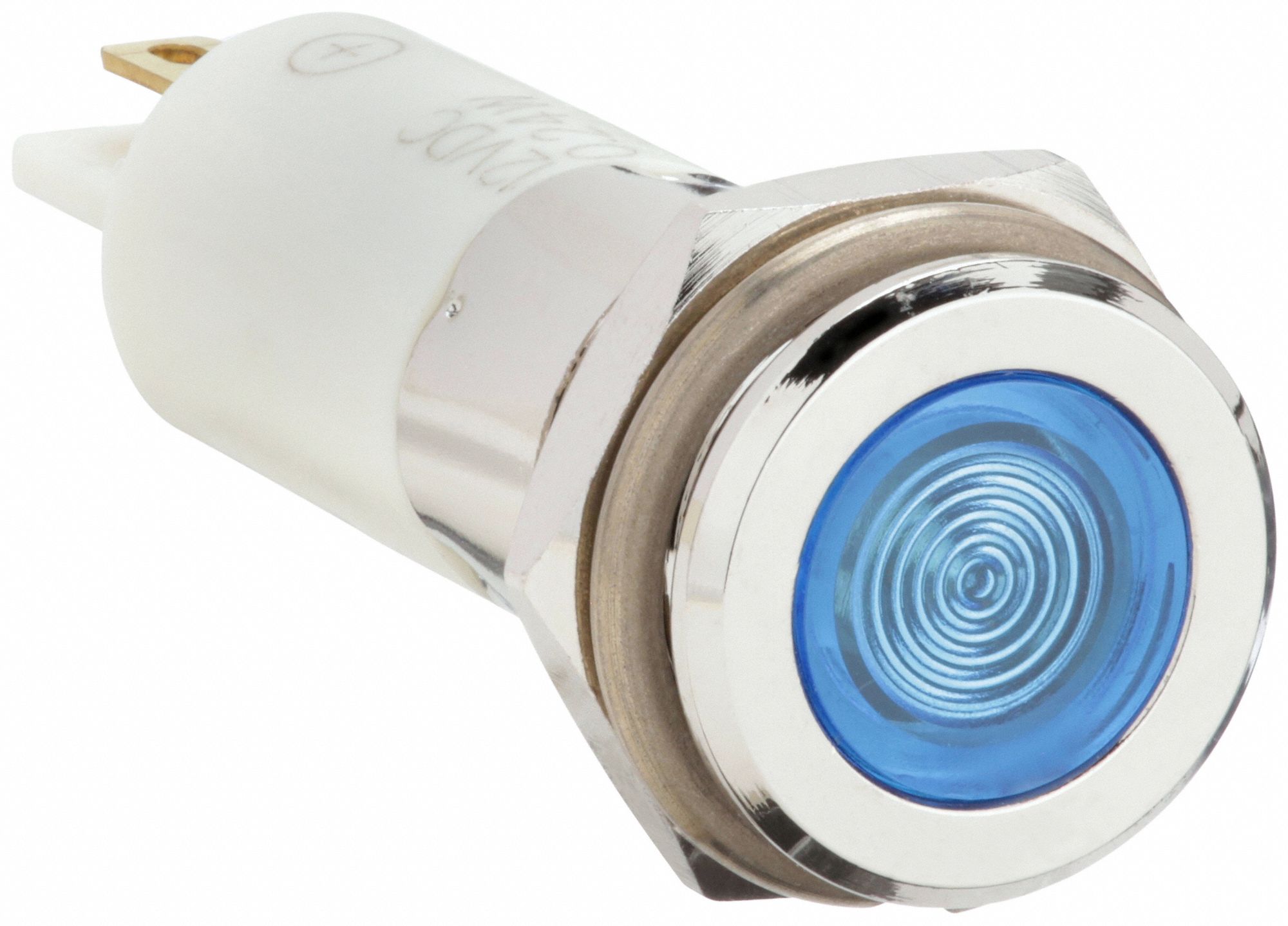 APPROVED VENDOR FLAT INDICATOR LIGHT,BLUE,12VDC Panel Indicator