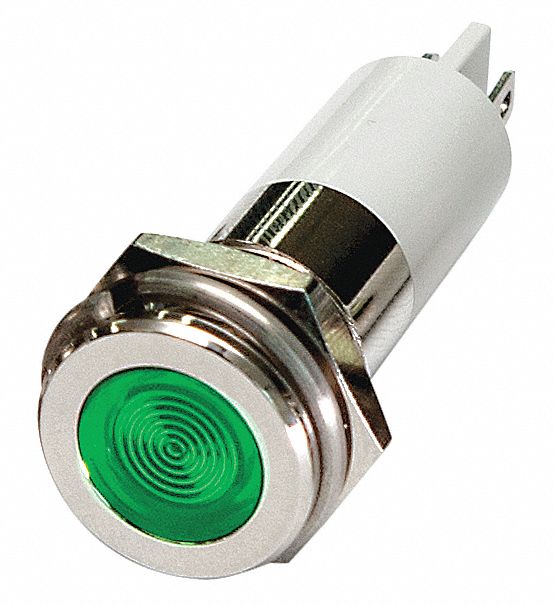 GRAINGER APPROVED Flat Indicator Light, LED Lamp Type, 24V DC Voltage ...