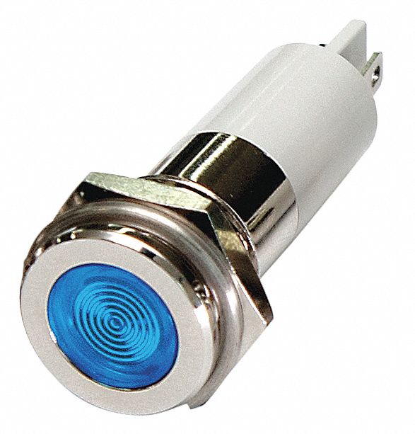 24M140 - Flat Indicator Light Blue 120VAC