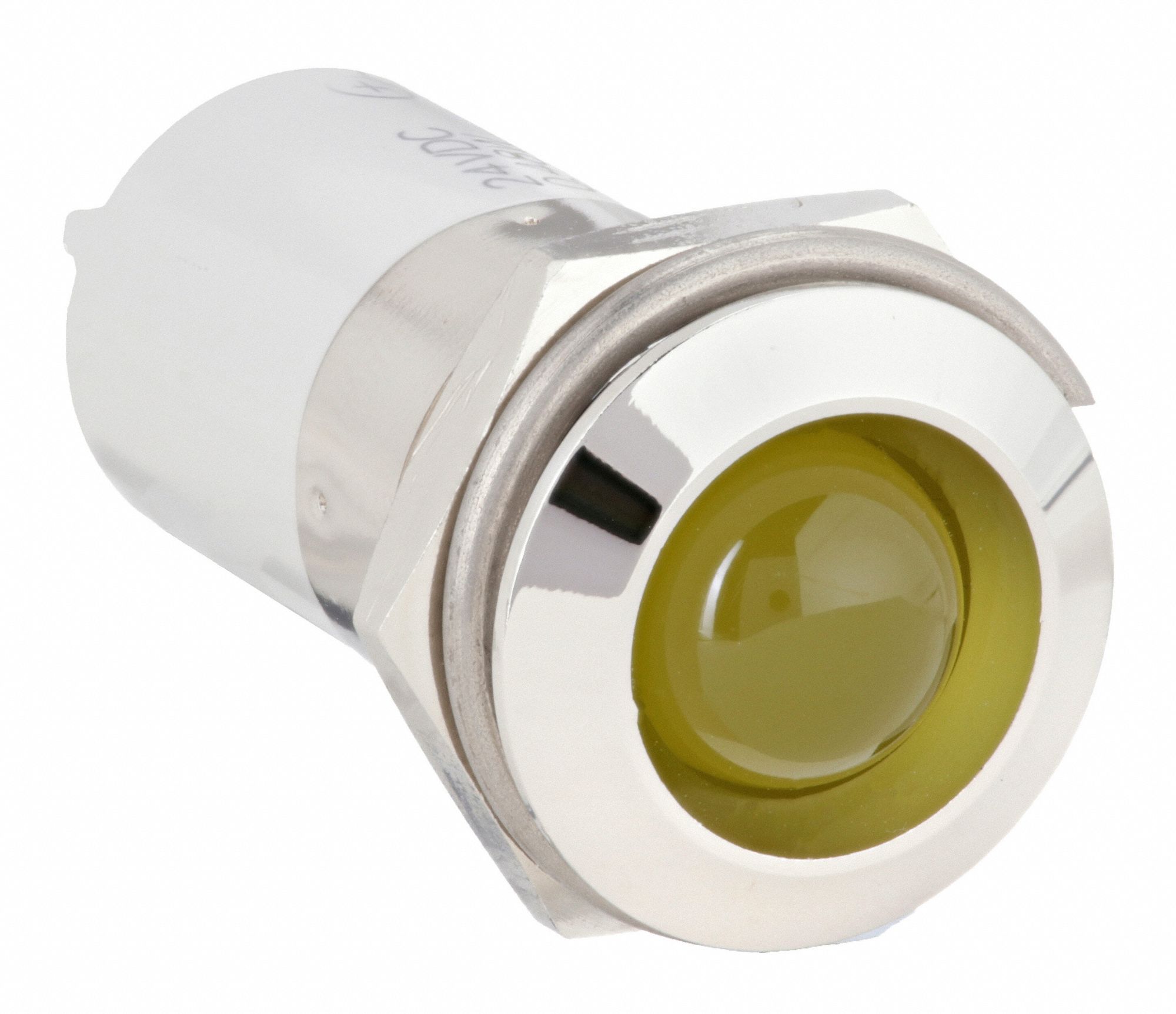 Raised Panel Light: 16 mm Panel Mounting Hole Dia, LED, Yellow, Raised Head, M16