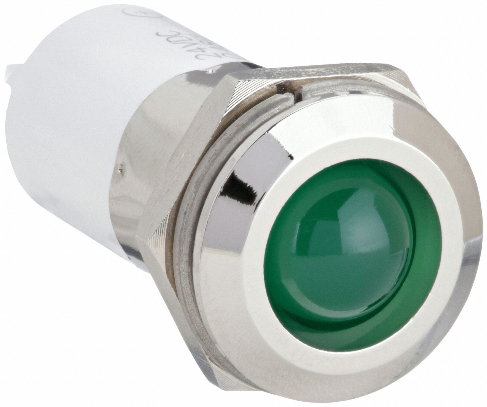 Raised Panel Light: 16 mm Panel Mounting Hole Dia, LED, Green, Raised Head, M16