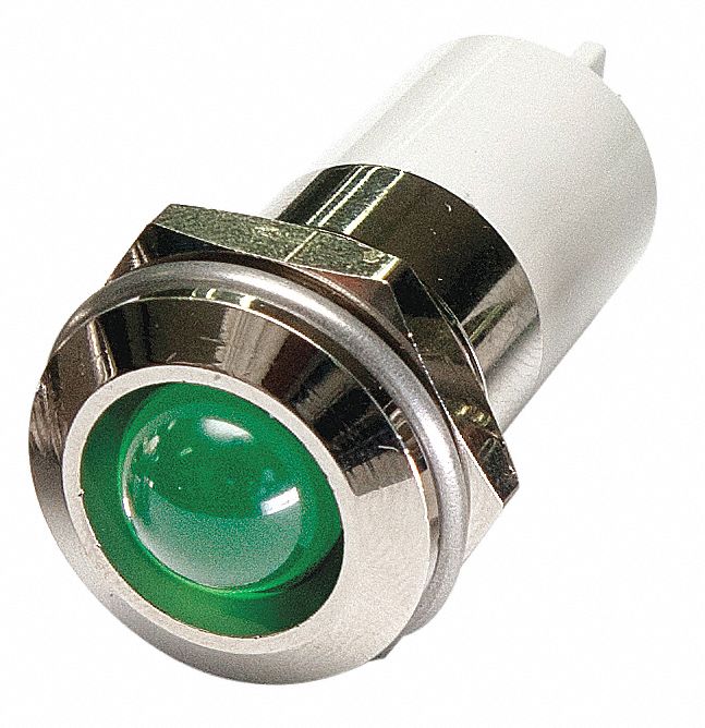 GRAINGER APPROVED Round Indicator Light, LED Lamp Type, 24V DC Voltage ...