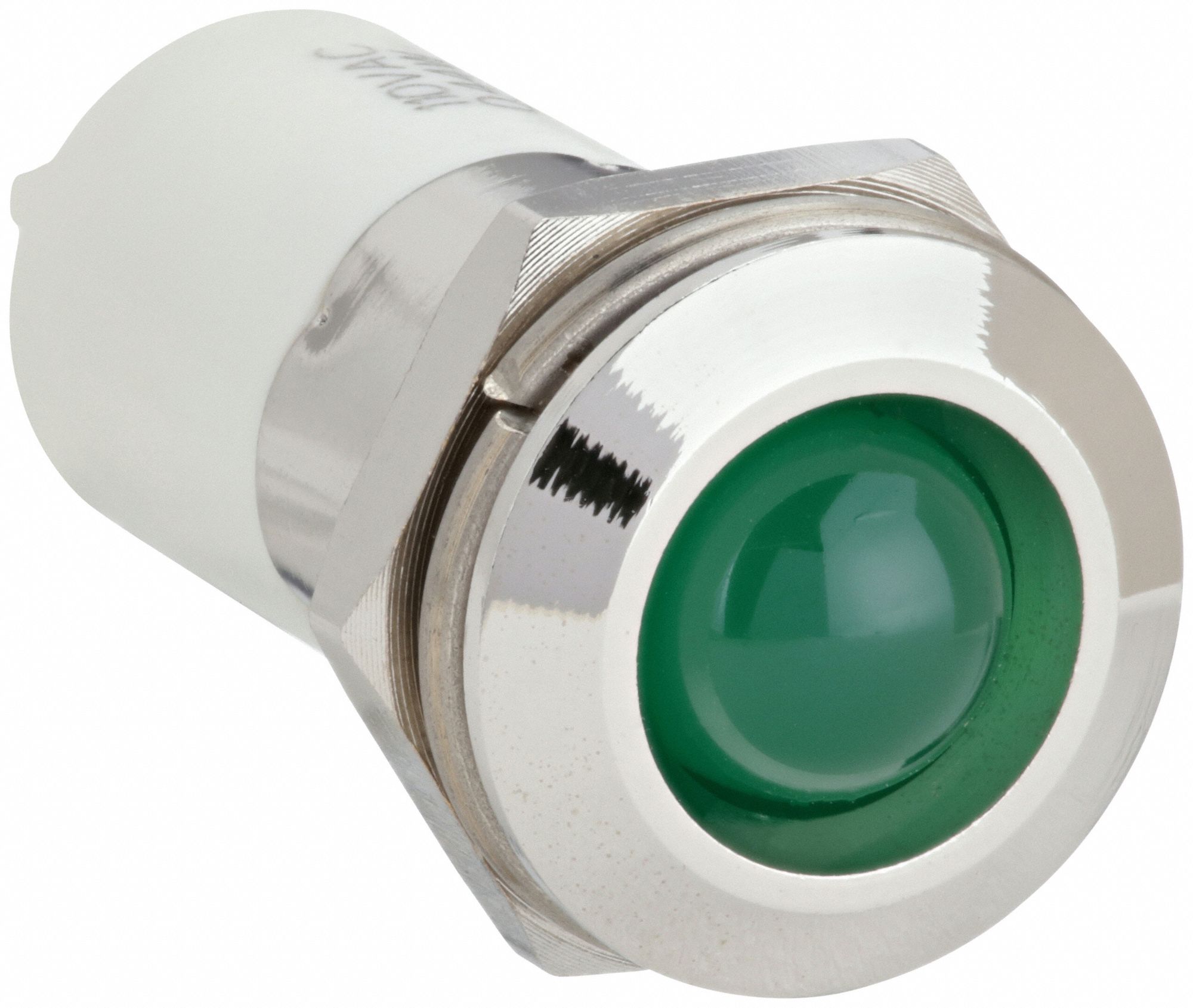 Raised Panel Light: 16 mm Panel Mounting Hole Dia, LED, Green, Raised Head, M16