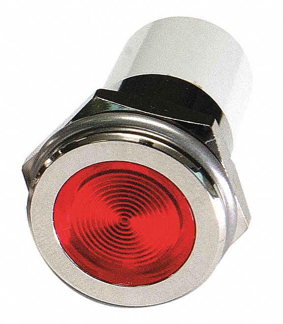 LED Indicator Light AC/DC 24V 8mm Panel Mount Red Yellow Blue Green White 1Set 