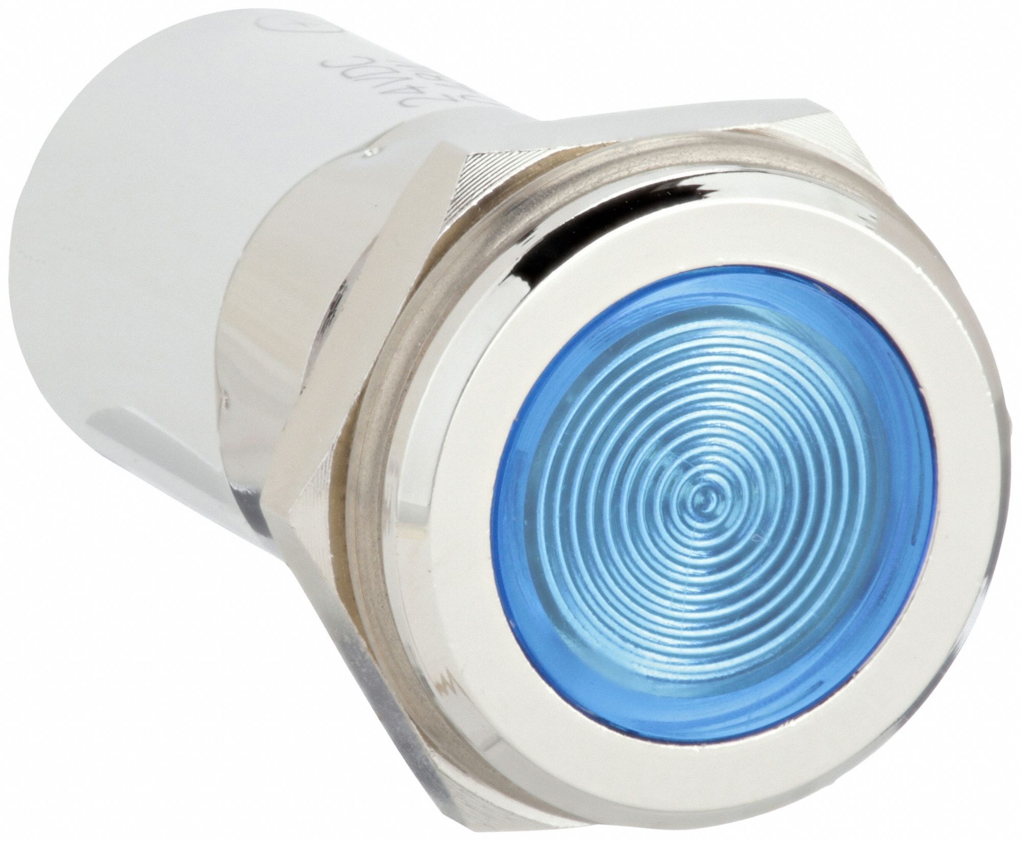 Flush Panel Light: 16 mm Panel Mounting Hole Dia, LED, Blue, Flush Head, H16