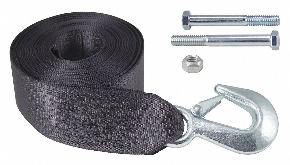 Strap w/Hook,20 Ft., Strap Steel
