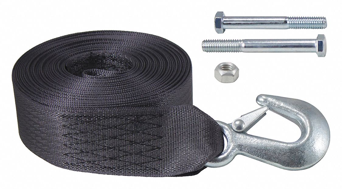 Strap, Strap,25 Ft. Winch w/Hook Steel