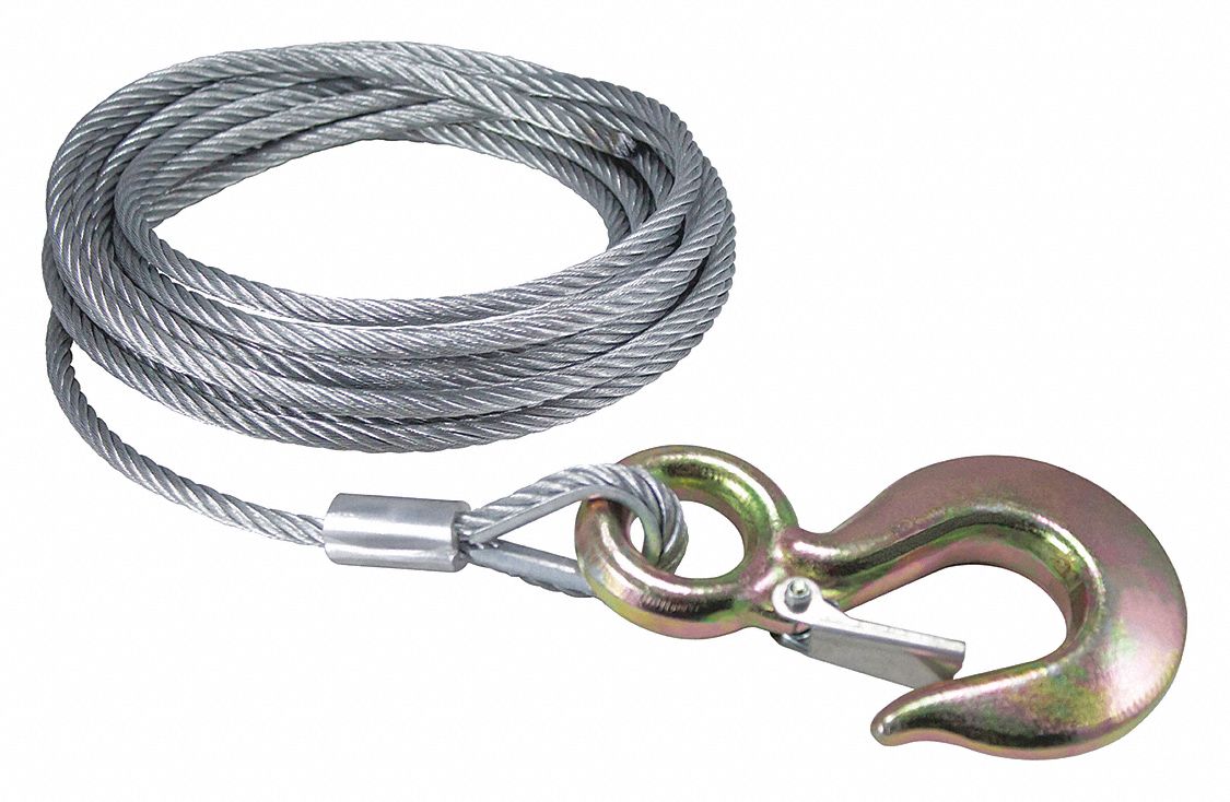 DUTTONLAINSON, Cable, 25 ft Line Lg, Winch Cable w/Hook 24MD546522