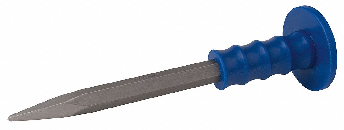 Chrome Vanadium Steel, Bullpoint Chisel - 24N076|24N076 - Grainger