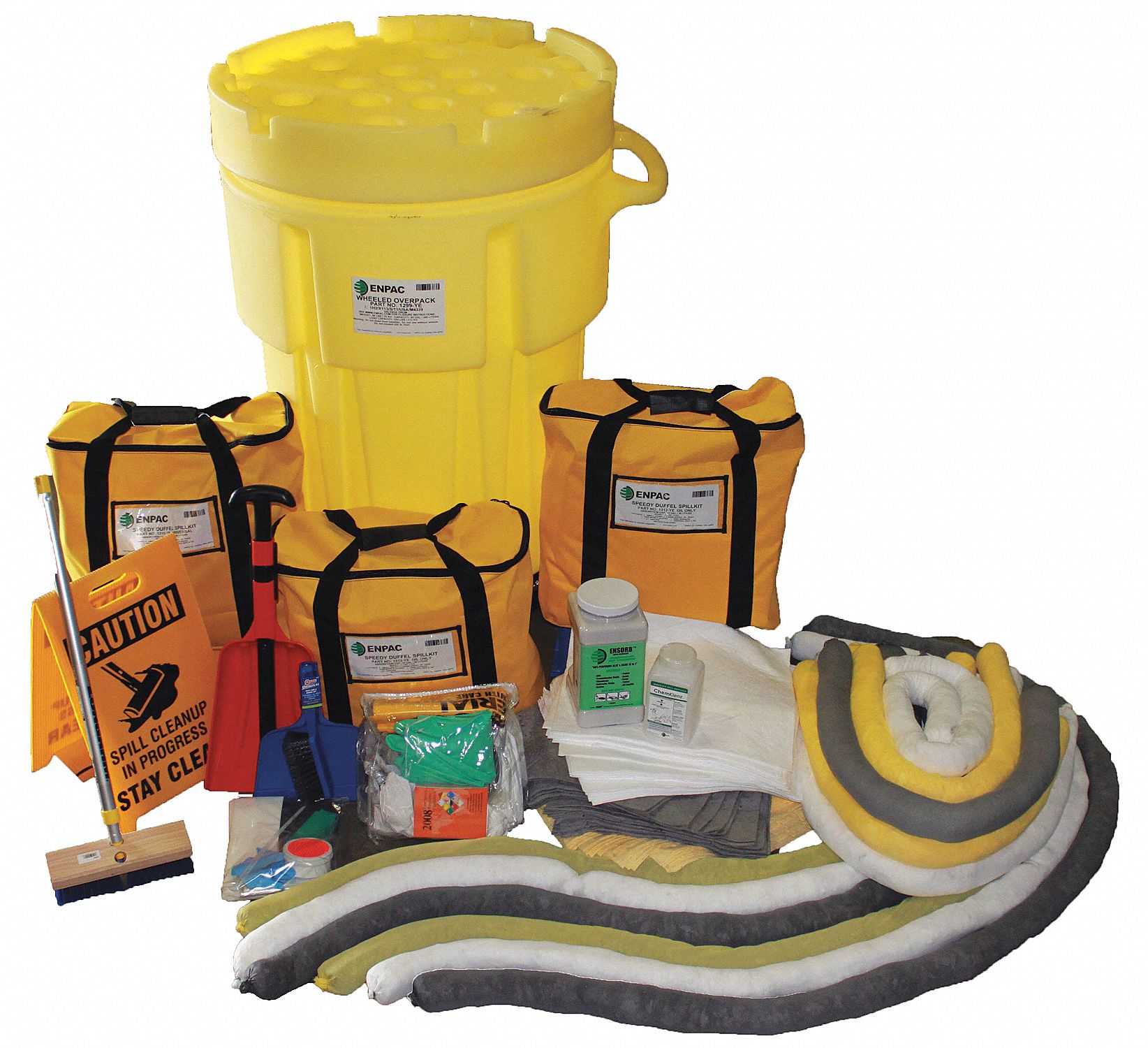 ENPAC Spill Kit, Chem/Hazmat, Yellow 24N33313WSHT95 Grainger