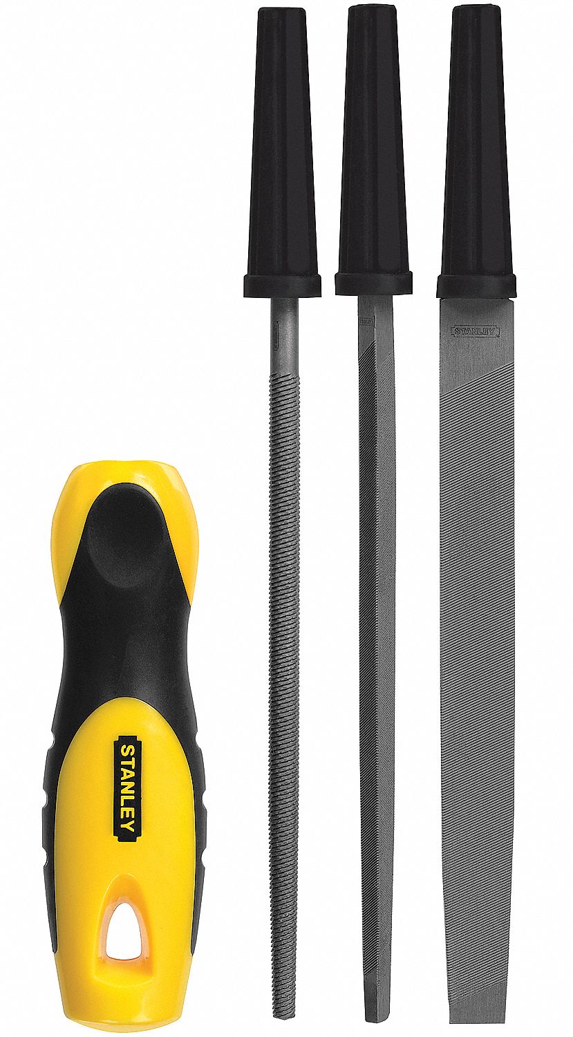 STANLEY 6 in American Pattern File Set with Natural Finish; Number of Pieces 4 24N38222319