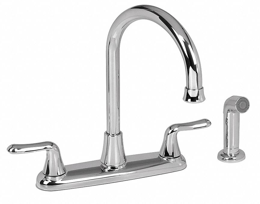 Polished Chrome, Gooseneck, Kitchen Sink Faucet, 2.20 gpm Grainger