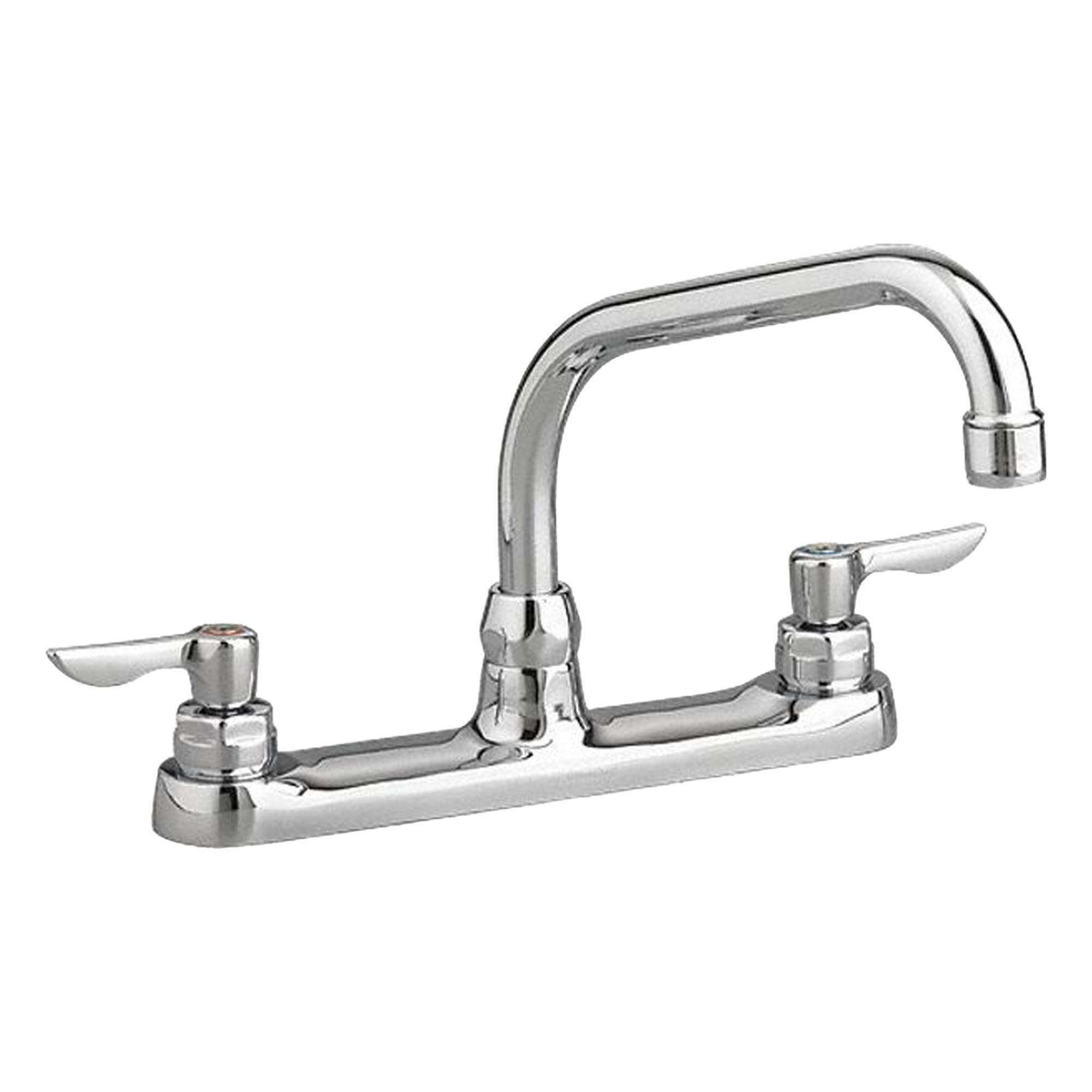 Straight Kitchen Faucet: Monterrey, Cast Brass, Widespread, Deck, 3 Mounting Holes