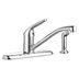 Straight-Spout Single-Joystick-Handle Four-Hole Widespread with Sprayer Deck-Mount Kitchen Sink Faucets